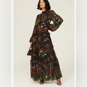 Farm Rio Amazonia Printed Maxi Dress Size small